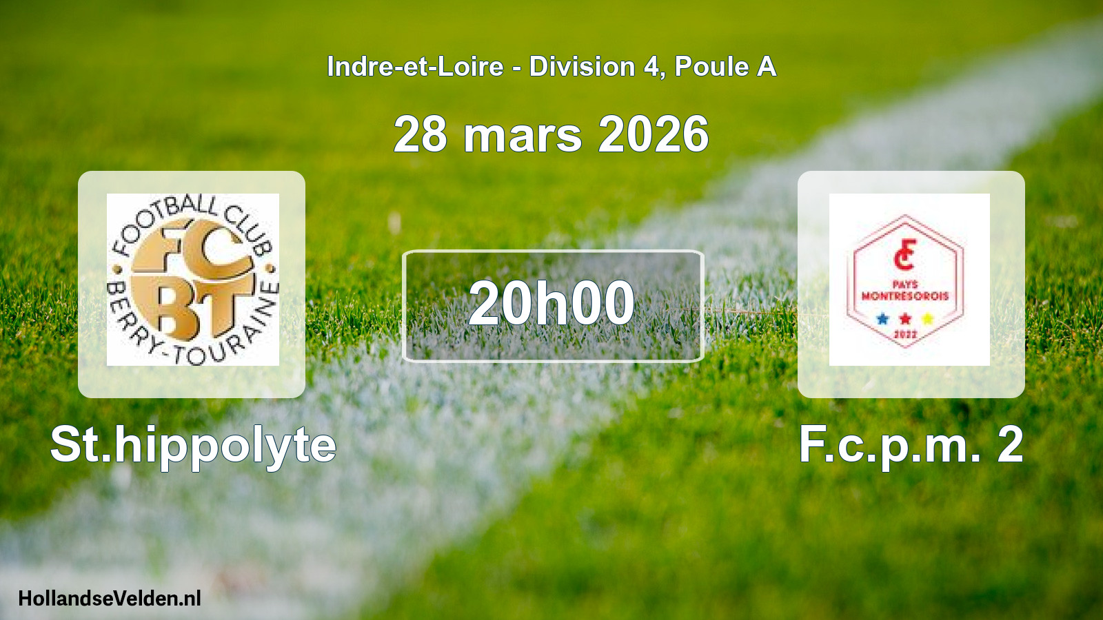 Geplande wedstrijd: St.hippolyte - F.c.p.m. 2 (28 mars 2026)