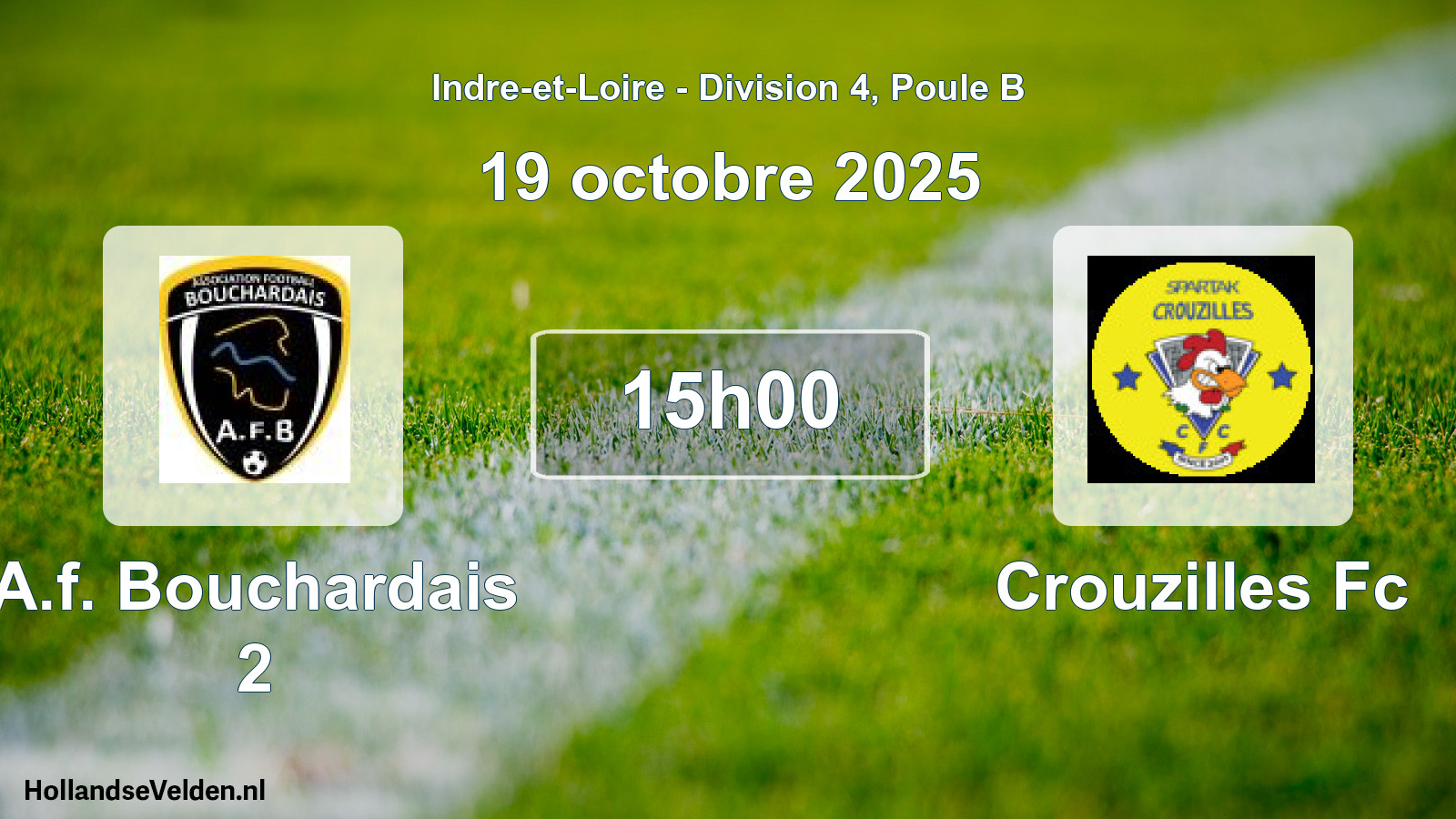 Geplande wedstrijd: A.f. Bouchardais 2 - Crouzilles Fc (19 octobre 2025)