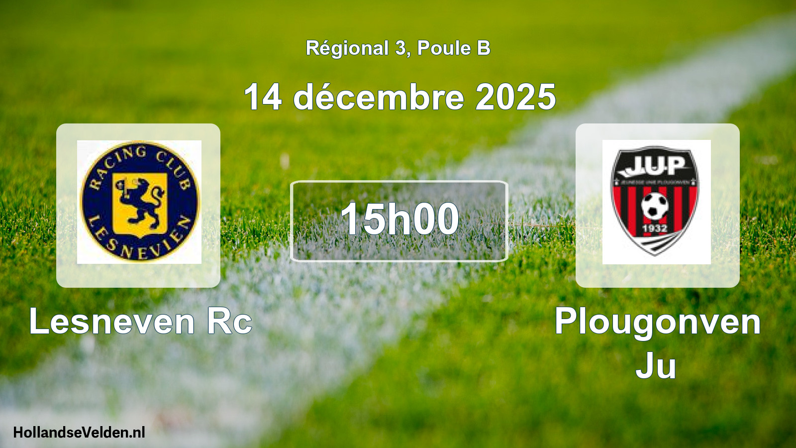 Geplande wedstrijd: Lesneven Rc - Plougonven Ju (14 december 2025)