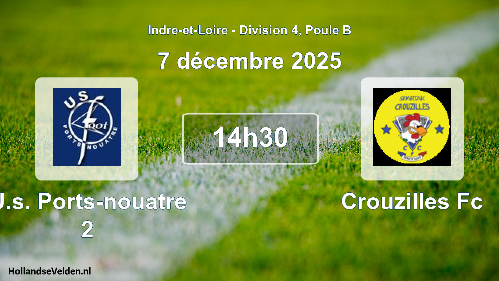 Geplande wedstrijd: U.s. Ports-nouatre 2 - Crouzilles Fc (7 décembre 2025)