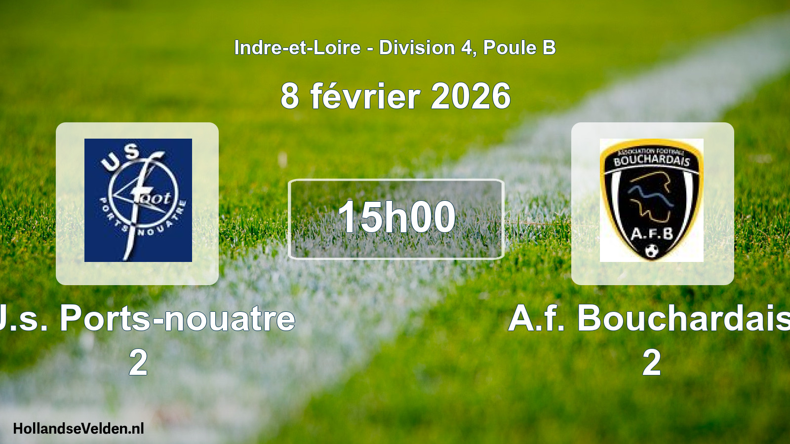 Scheduled Match: U.s. Ports-nouatre 2 - A.f. Bouchardais 2 (8 February 2026)