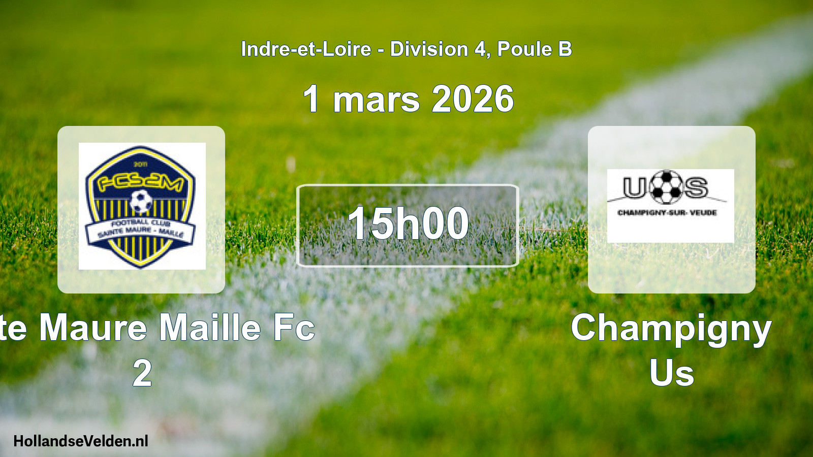 Scheduled Match: Ste Maure Maille Fc 2 - Champigny Us (1 March 2026)