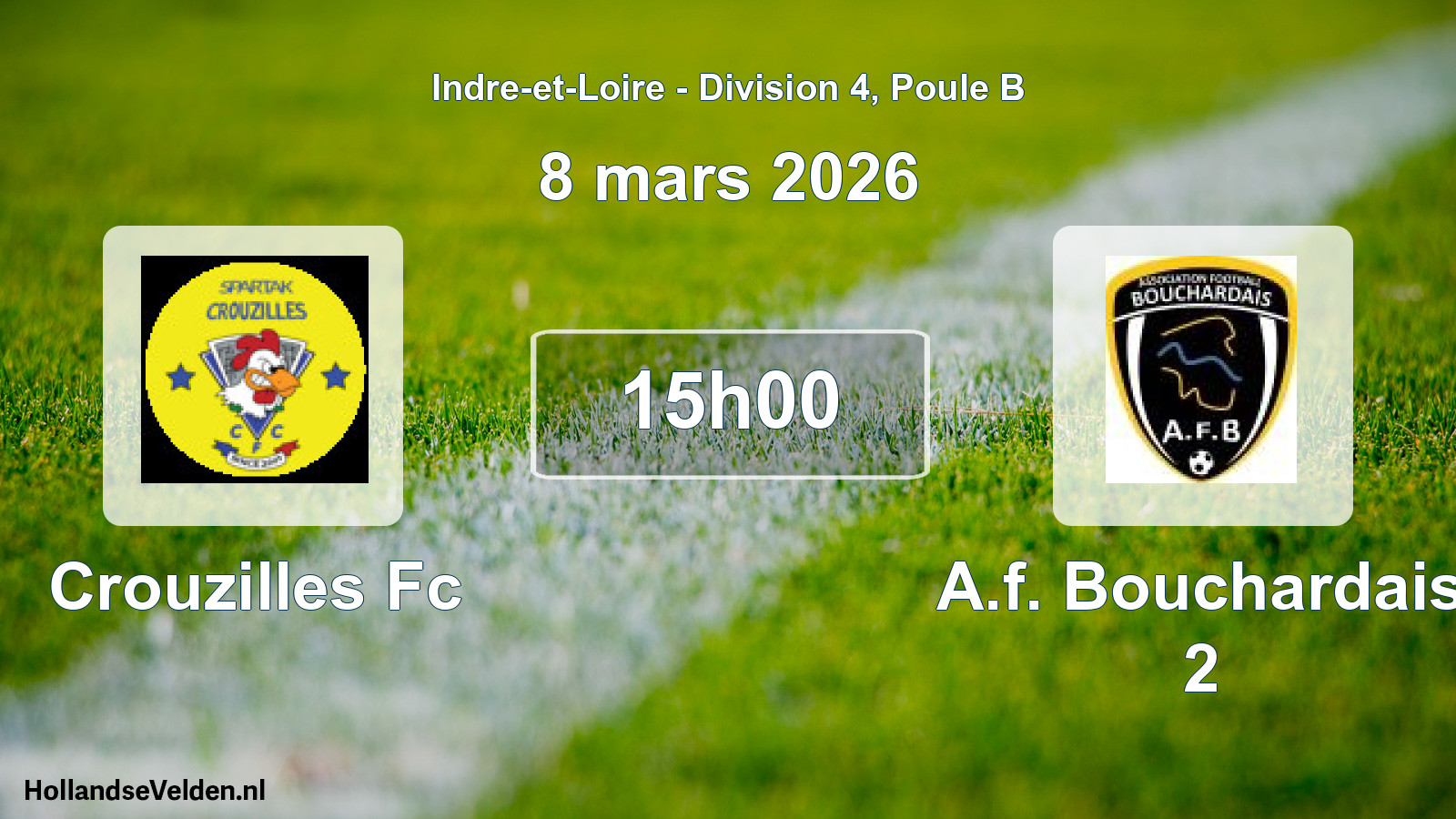 Geplande wedstrijd: Crouzilles Fc - A.f. Bouchardais 2 (8 maart 2026)
