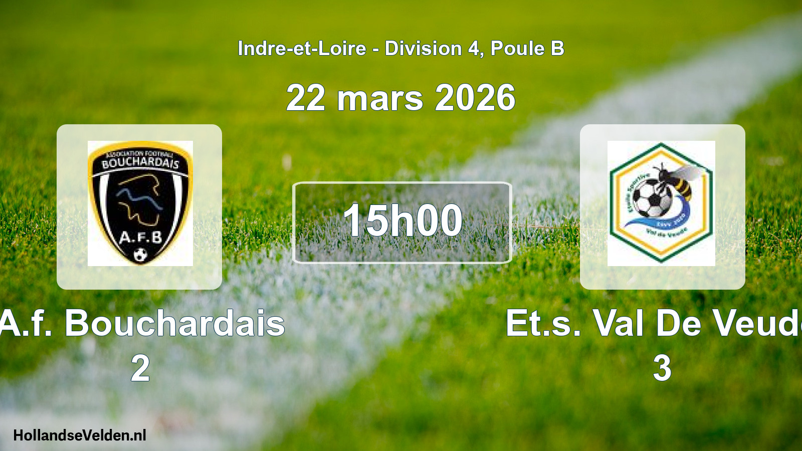Scheduled Match: A.f. Bouchardais 2 - Et.s. Val De Veude 3 (22 March 2026)