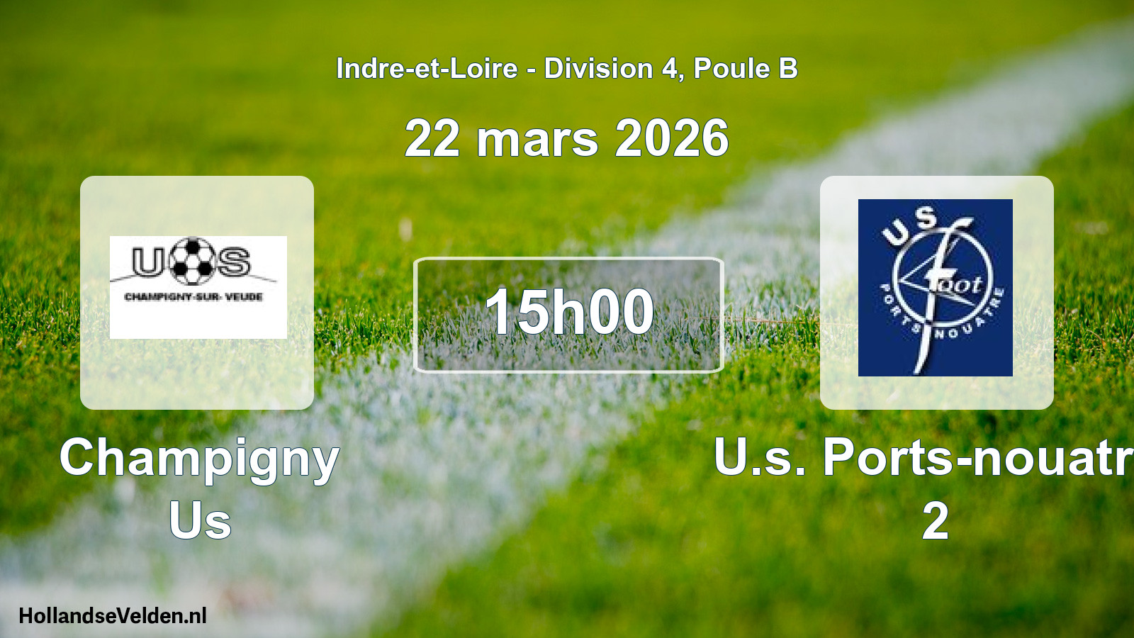 Geplande wedstrijd: Champigny Us - U.s. Ports-nouatre 2 (22 mars 2026)