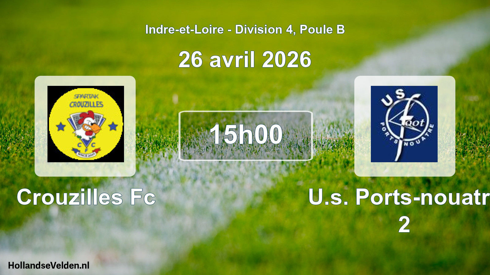 Scheduled Match: Crouzilles Fc - U.s. Ports-nouatre 2 (26 April 2026)