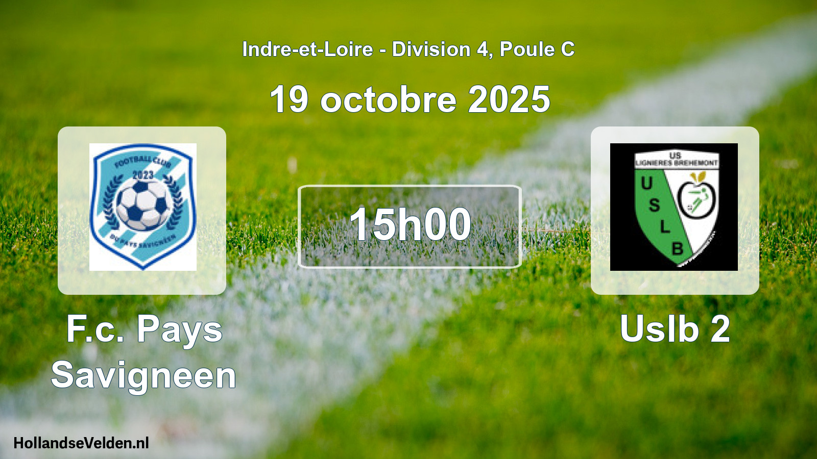Scheduled Match: F.c. Pays Savigneen - Uslb 2 (19 October 2025)