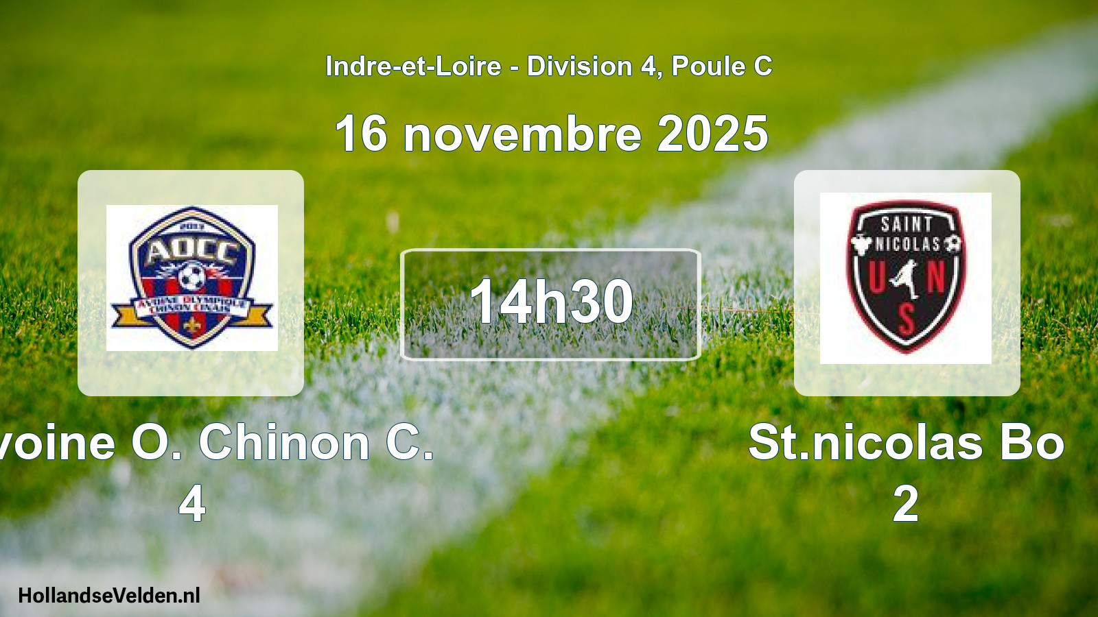 Scheduled Match: Avoine O. Chinon C. 4 - St.nicolas Bo 2 (16 November 2025)