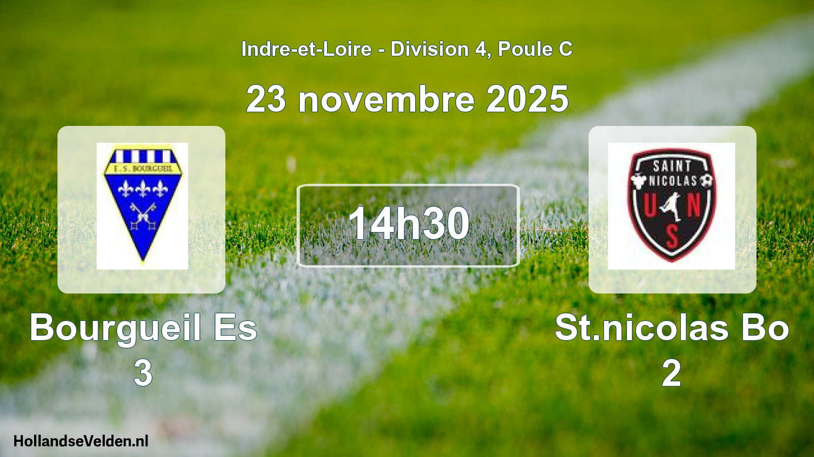 Scheduled Match: Bourgueil Es 3 - St.nicolas Bo 2 (23 November 2025)
