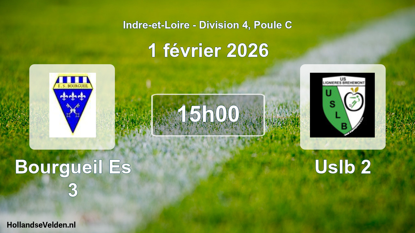 Geplande wedstrijd: Bourgueil Es 3 - Uslb 2 (1 février 2026)