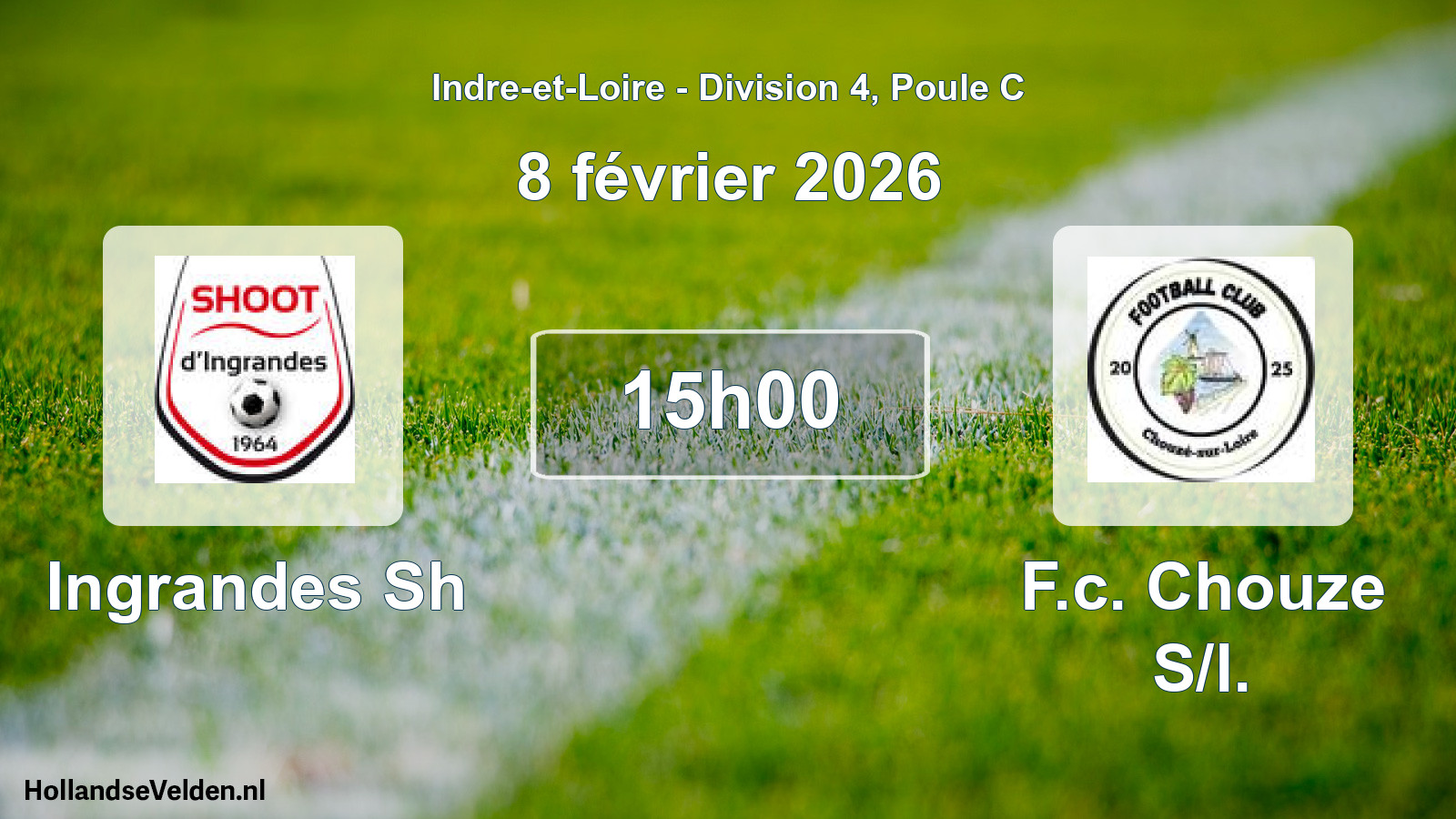 Geplande wedstrijd: Ingrandes Sh - F.c. Chouze S/l. (8 février 2026)