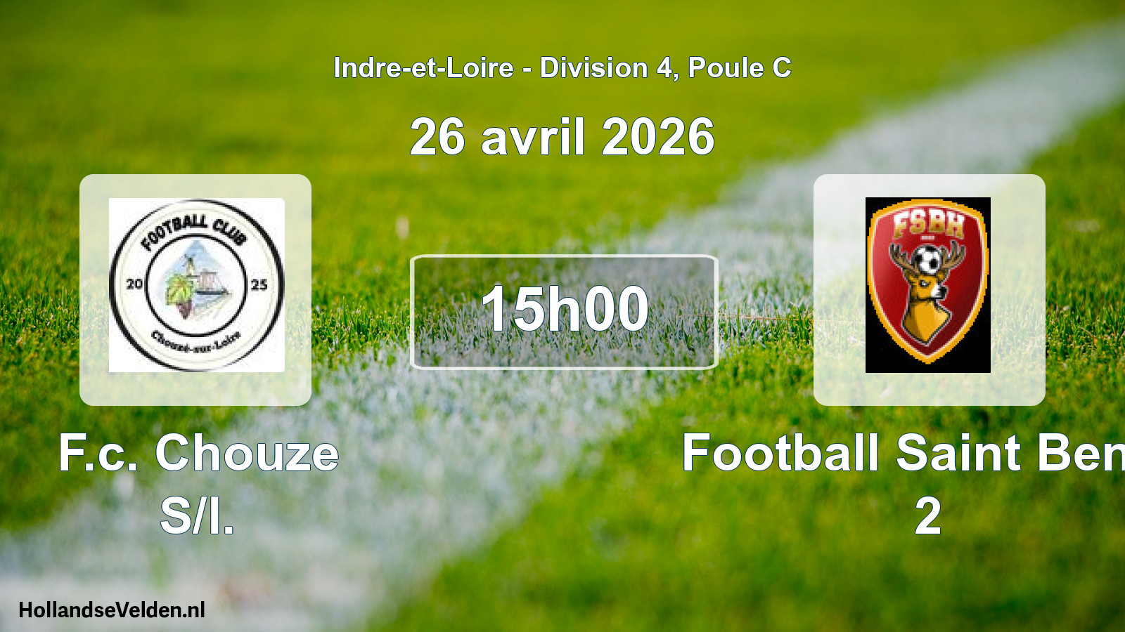 Scheduled Match: F.c. Chouze S/l. - Football Saint Benoi 2 (26 April 2026)