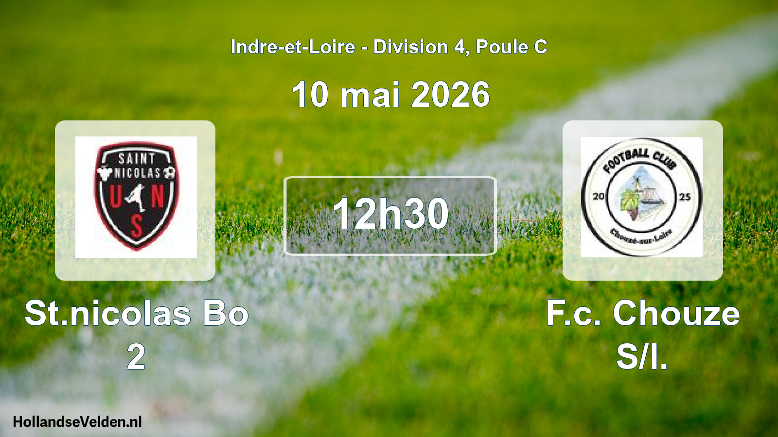 Geplande wedstrijd: St.nicolas Bo 2 - F.c. Chouze S/l. (10 mai 2026)