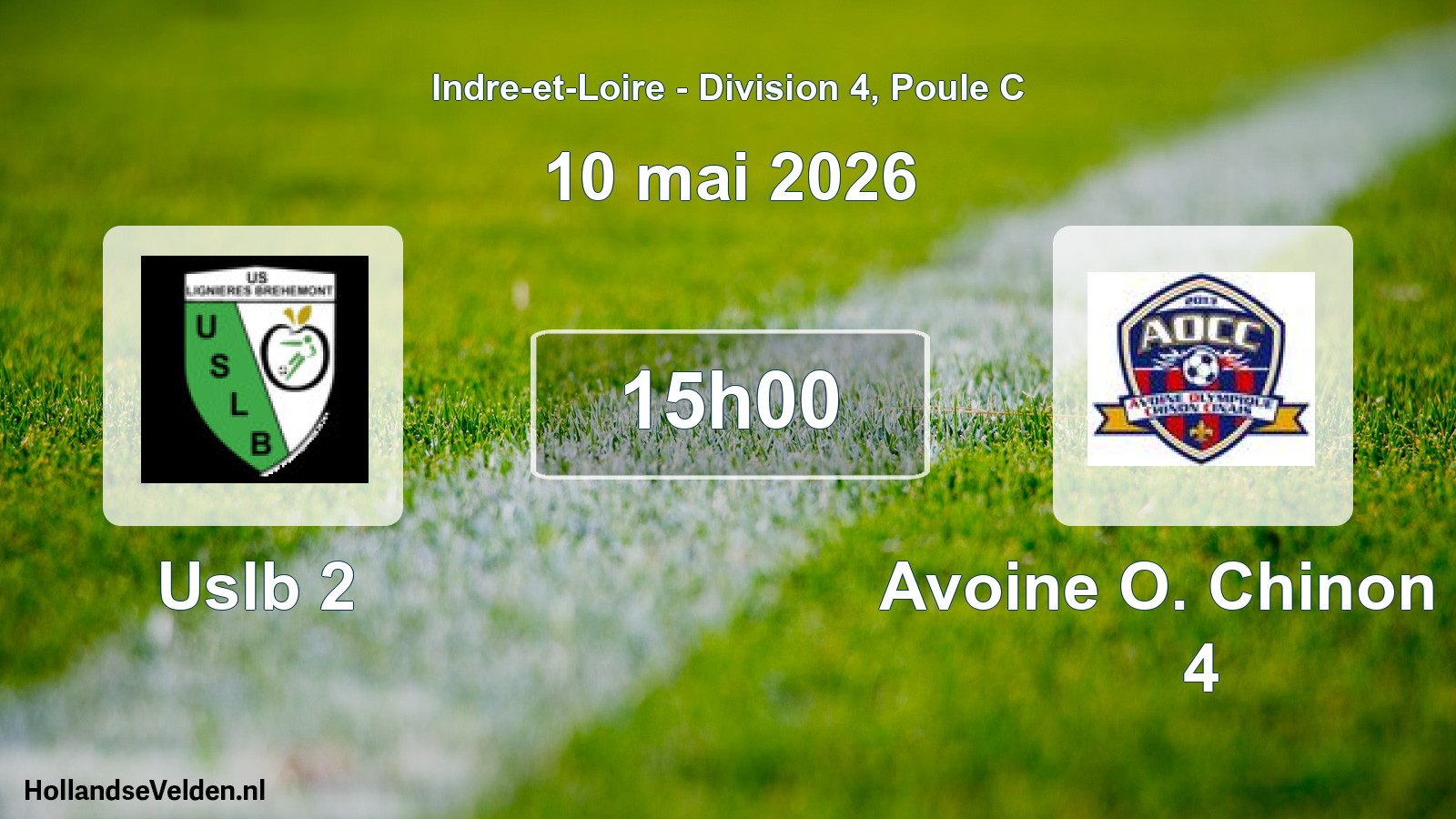 Geplande wedstrijd: Uslb 2 - Avoine O. Chinon C. 4 (10 mai 2026)