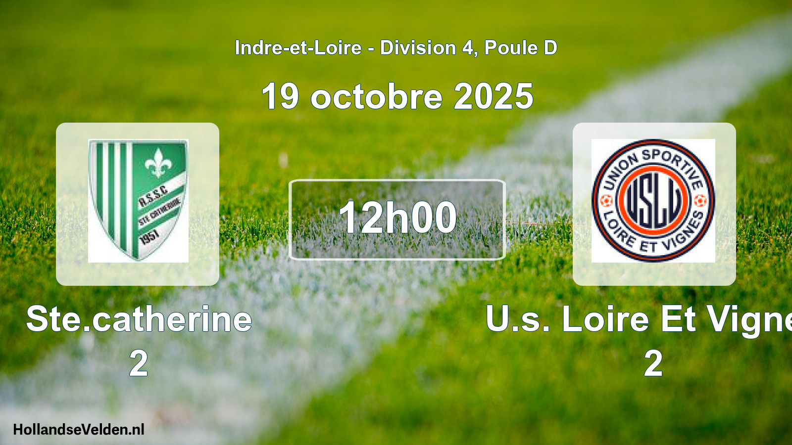 Geplande wedstrijd: Ste.catherine 2 - U.s. Loire Et Vignes 2 (19 oktober 2025)