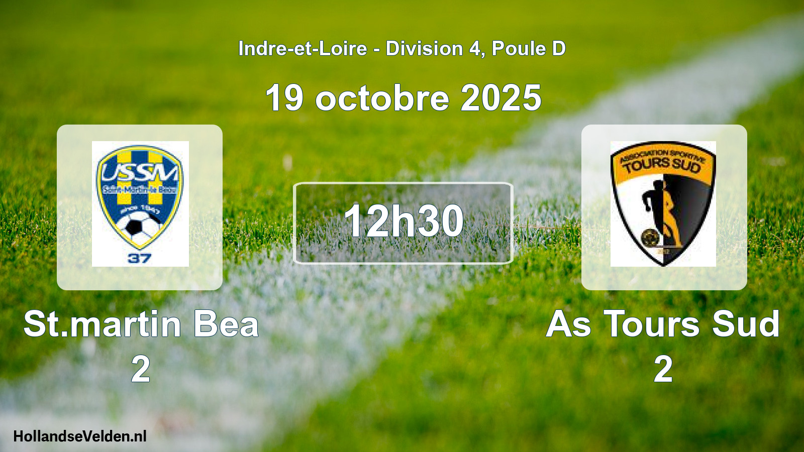 Geplande wedstrijd: St.martin Bea 2 - As Tours Sud 2 (19 oktober 2025)