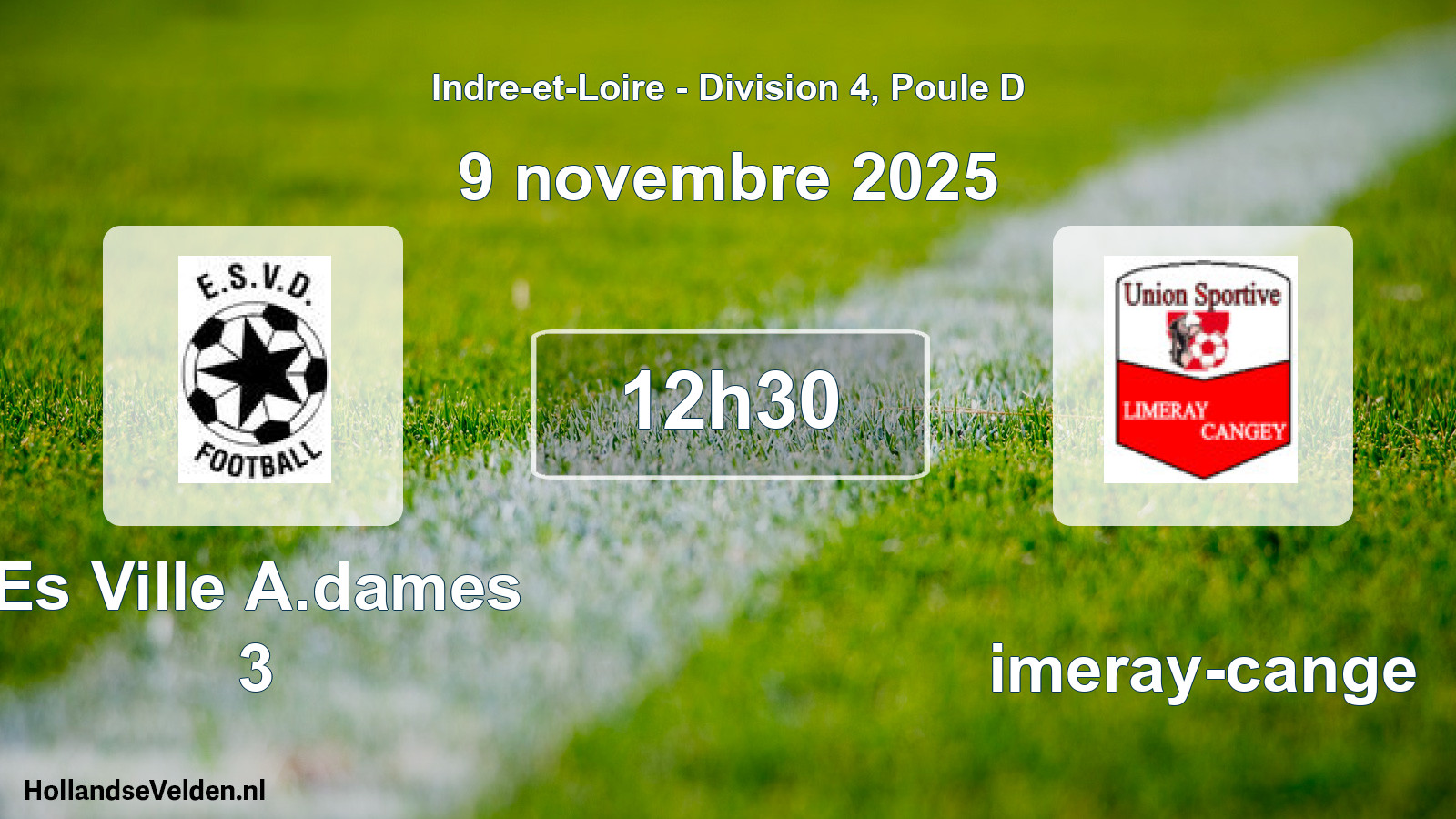 Geplande wedstrijd: Es Ville A.dames 3 - Limeray-cange (9 november 2025)