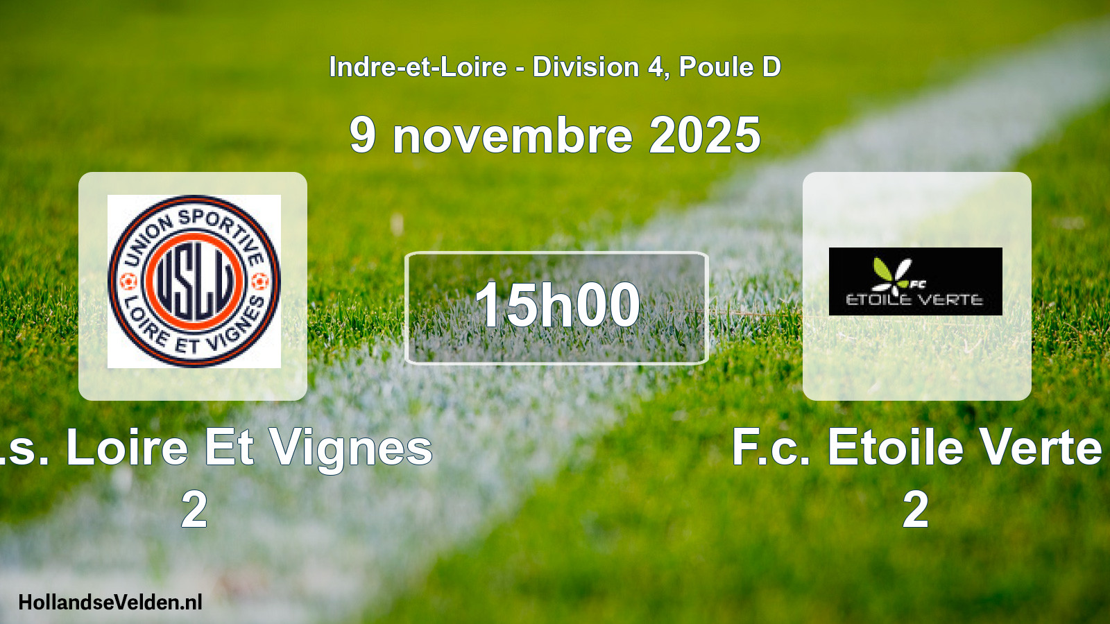 Geplande wedstrijd: U.s. Loire Et Vignes 2 - F.c. Etoile Verte 2 (9 novembre 2025)