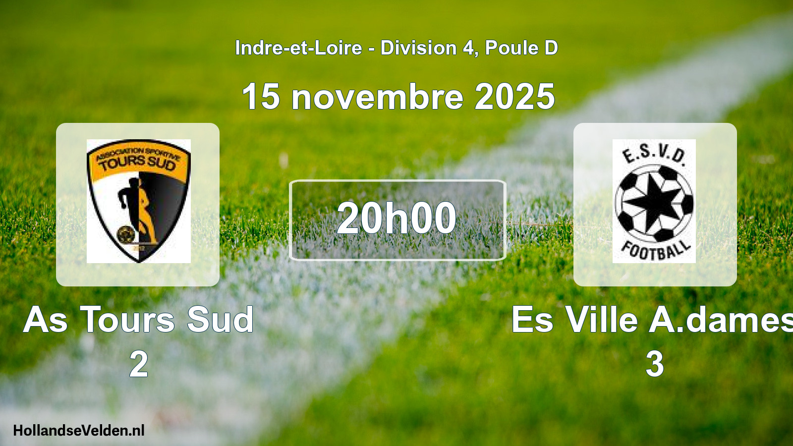 Scheduled Match: As Tours Sud 2 - Es Ville A.dames 3 (15 November 2025)