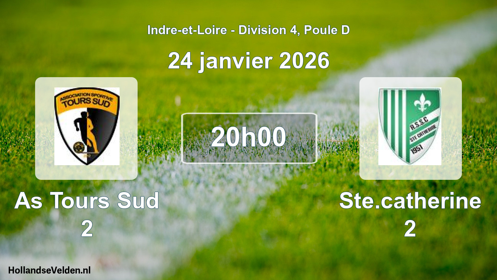 Geplande wedstrijd: As Tours Sud 2 - Ste.catherine 2 (24 janvier 2026)