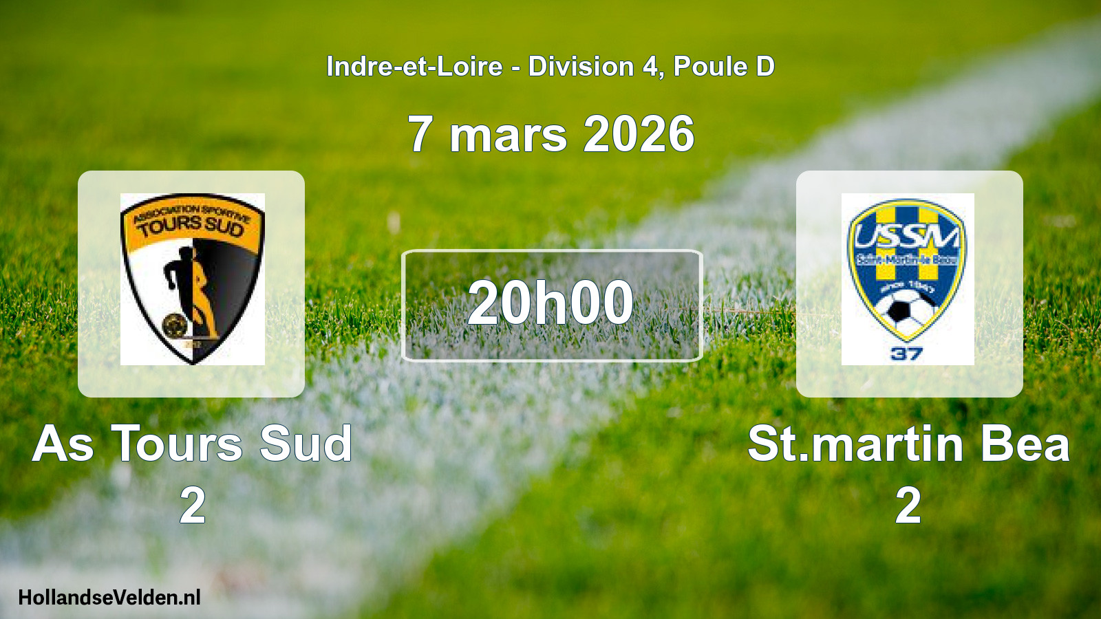 Scheduled Match: As Tours Sud 2 - St.martin Bea 2 (7 March 2026)