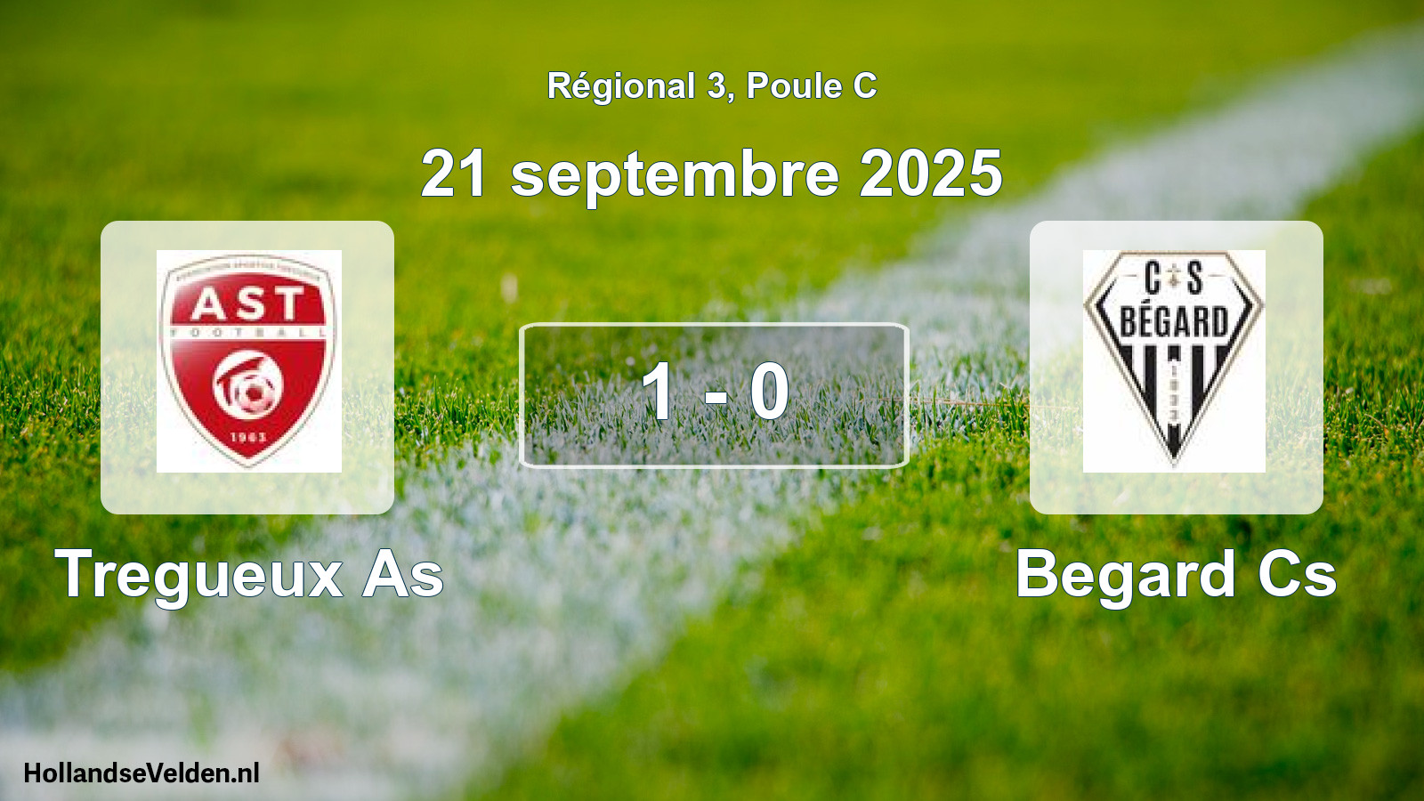 Gespeelde wedstrijd: Tregueux As - Begard Cs 1 - 0 (21 septembre 2025)