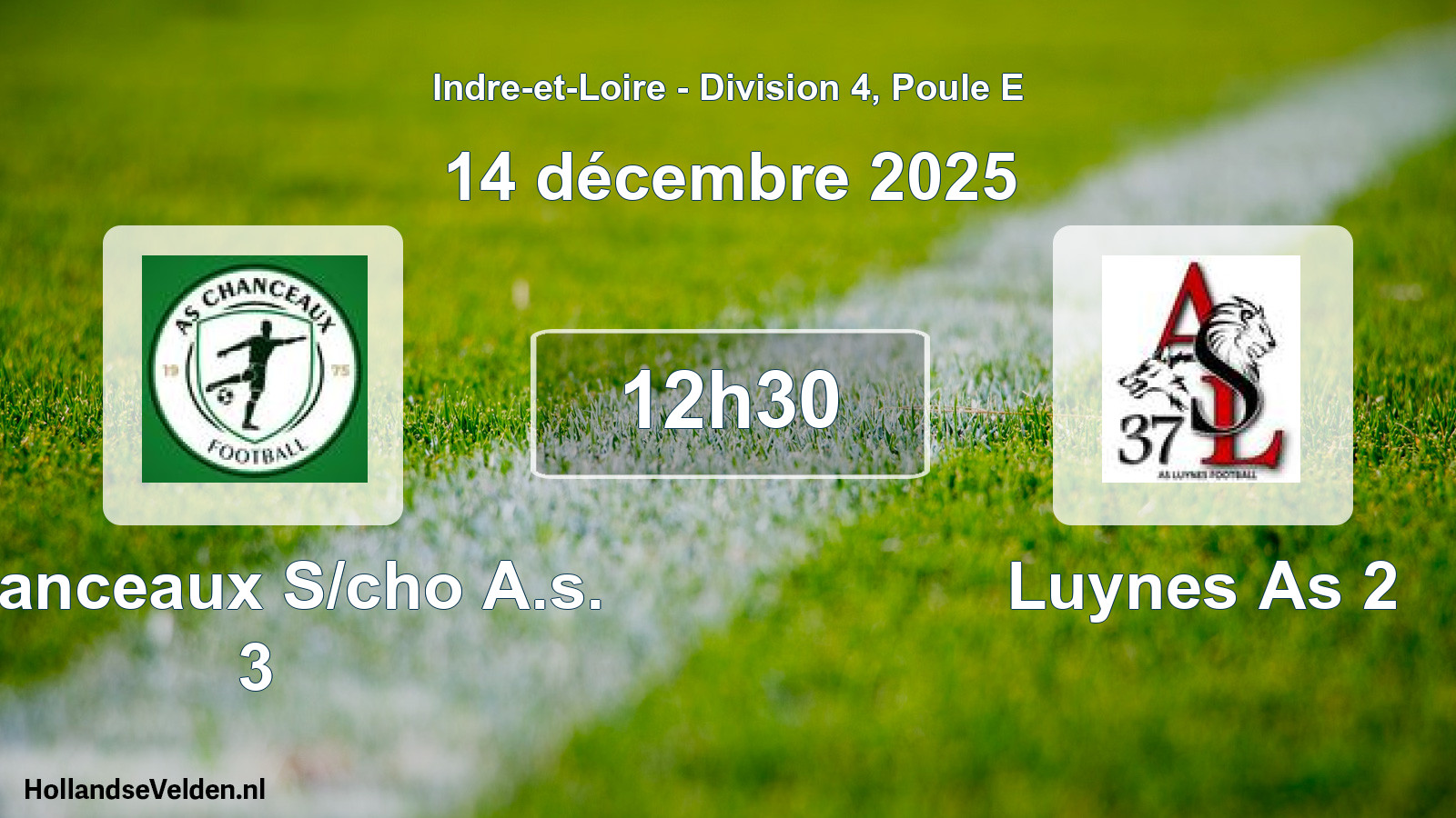 Geplande wedstrijd: Chanceaux S/cho A.s. 3 - Luynes As 2 (14 décembre 2025)
