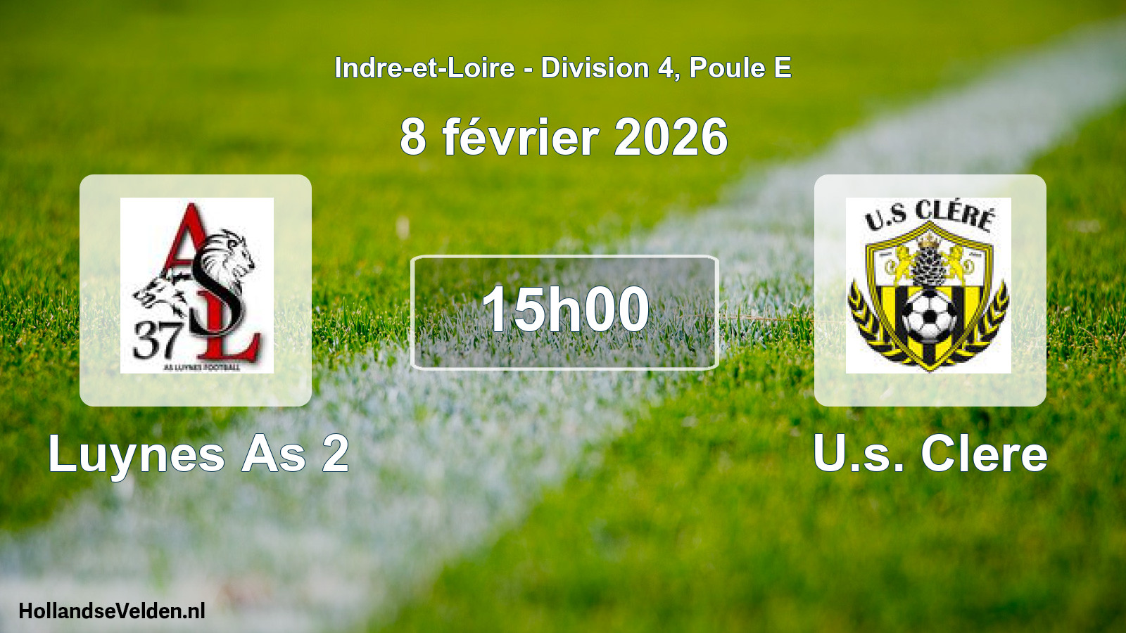 Geplande wedstrijd: Luynes As 2 - U.s. Clere (8 février 2026)
