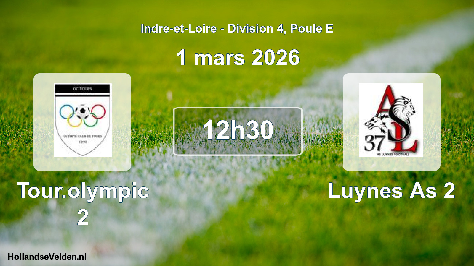 Geplande wedstrijd: Tour.olympic 2 - Luynes As 2 (1 mars 2026)