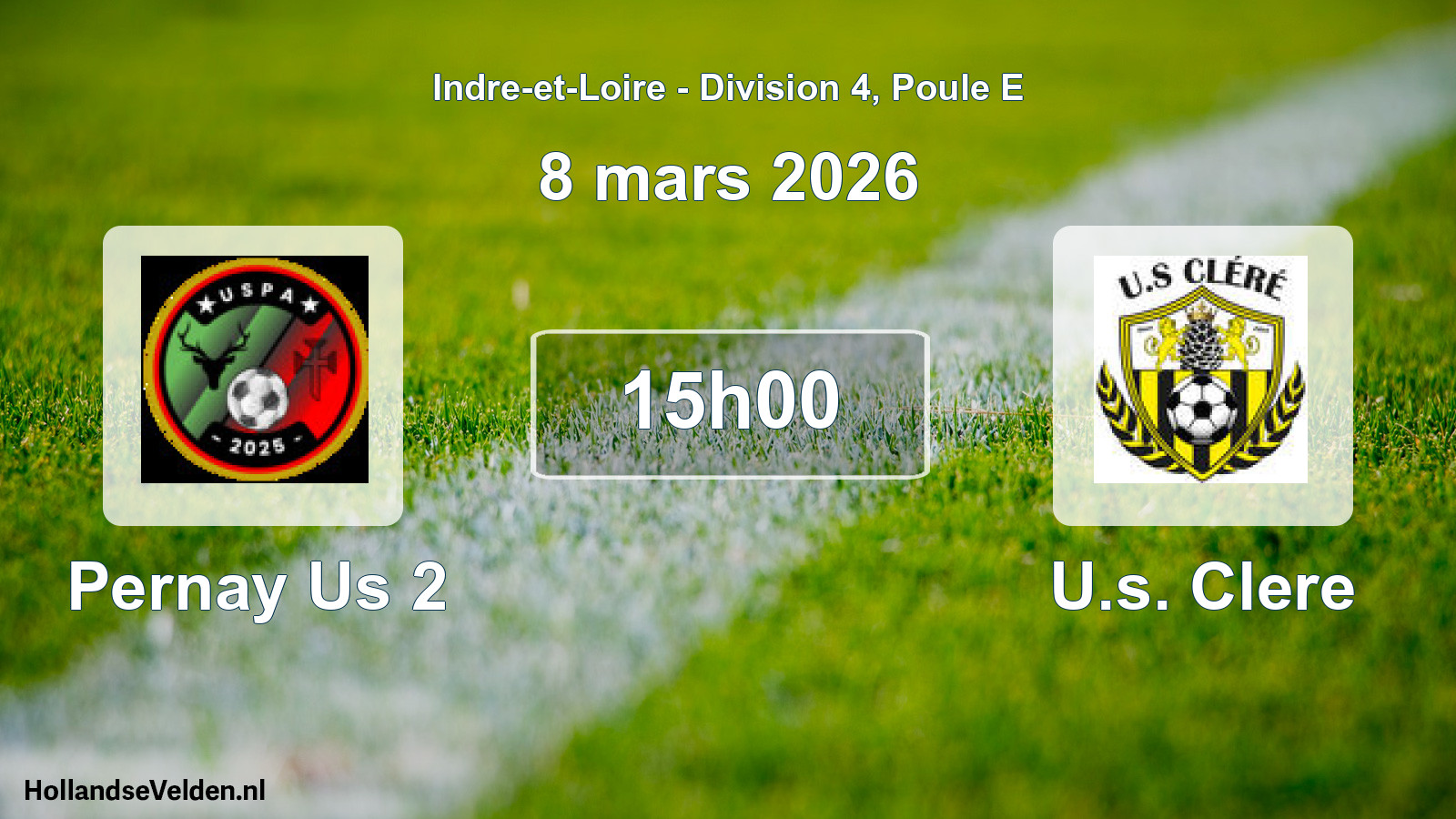 Scheduled Match: Pernay Us 2 - U.s. Clere (8 March 2026)