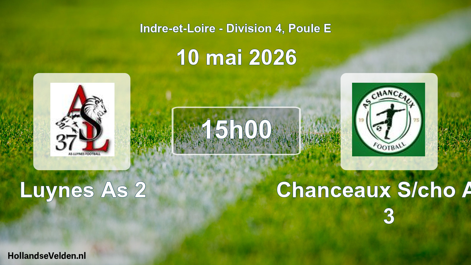 Geplande wedstrijd: Luynes As 2 - Chanceaux S/cho A.s. 3 (10 mei 2026)