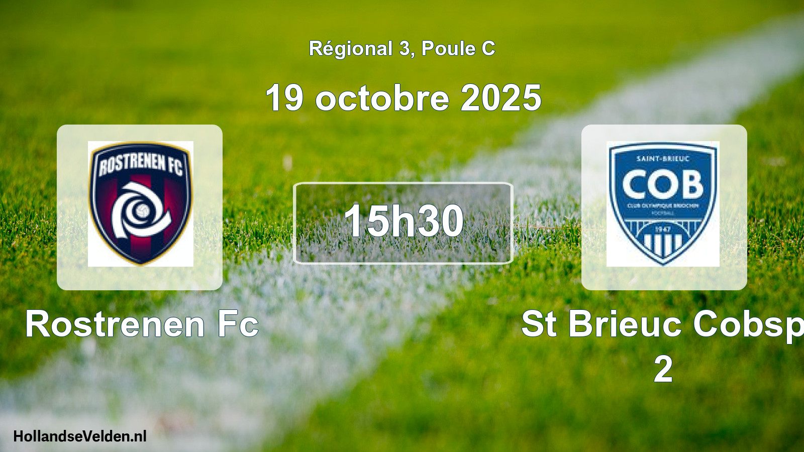 Scheduled Match: Rostrenen Fc - St Brieuc Cobsp 2 (19 October 2025)