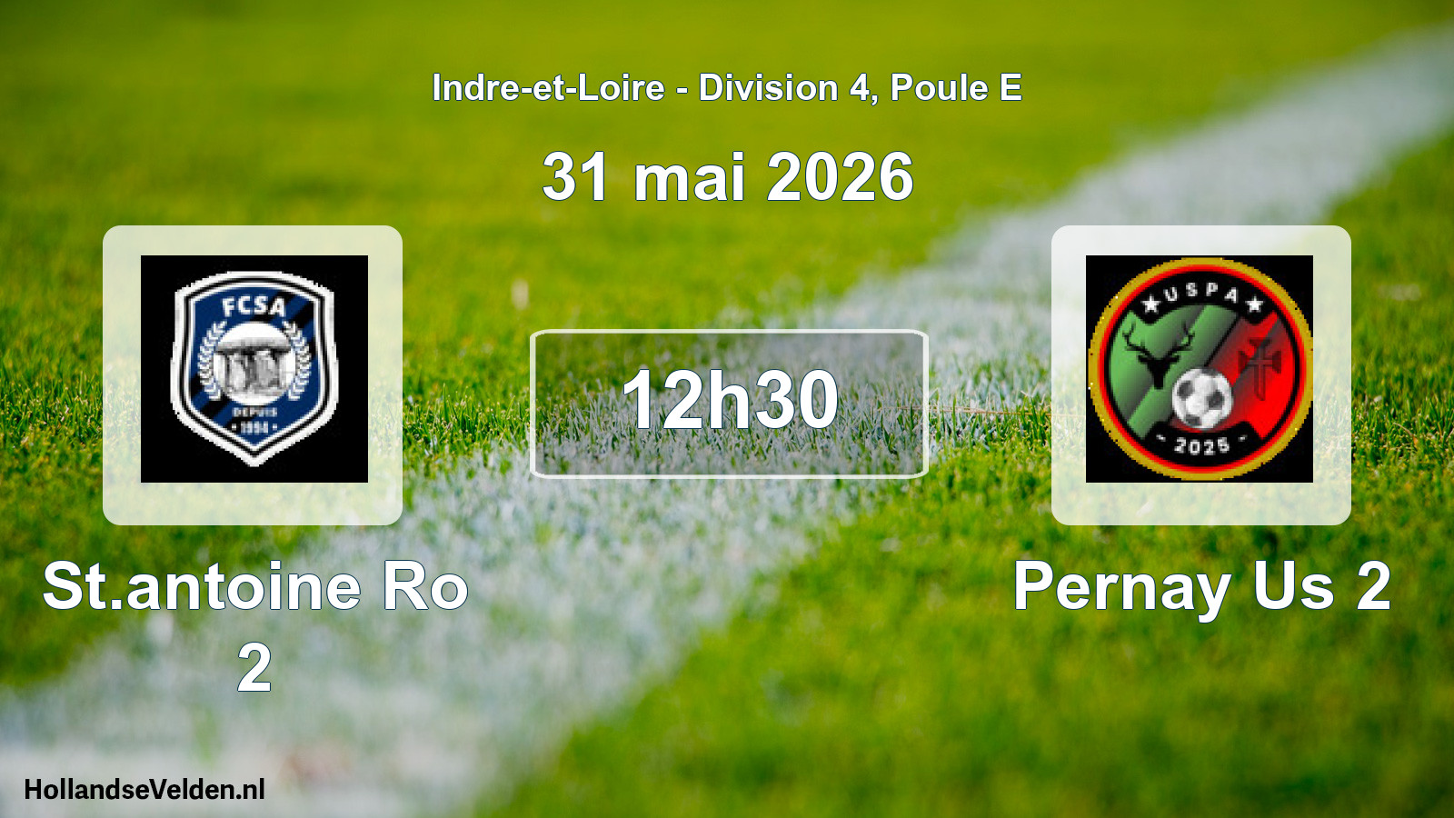 Scheduled Match: St.antoine Ro 2 - Pernay Us 2 (31 May 2026)