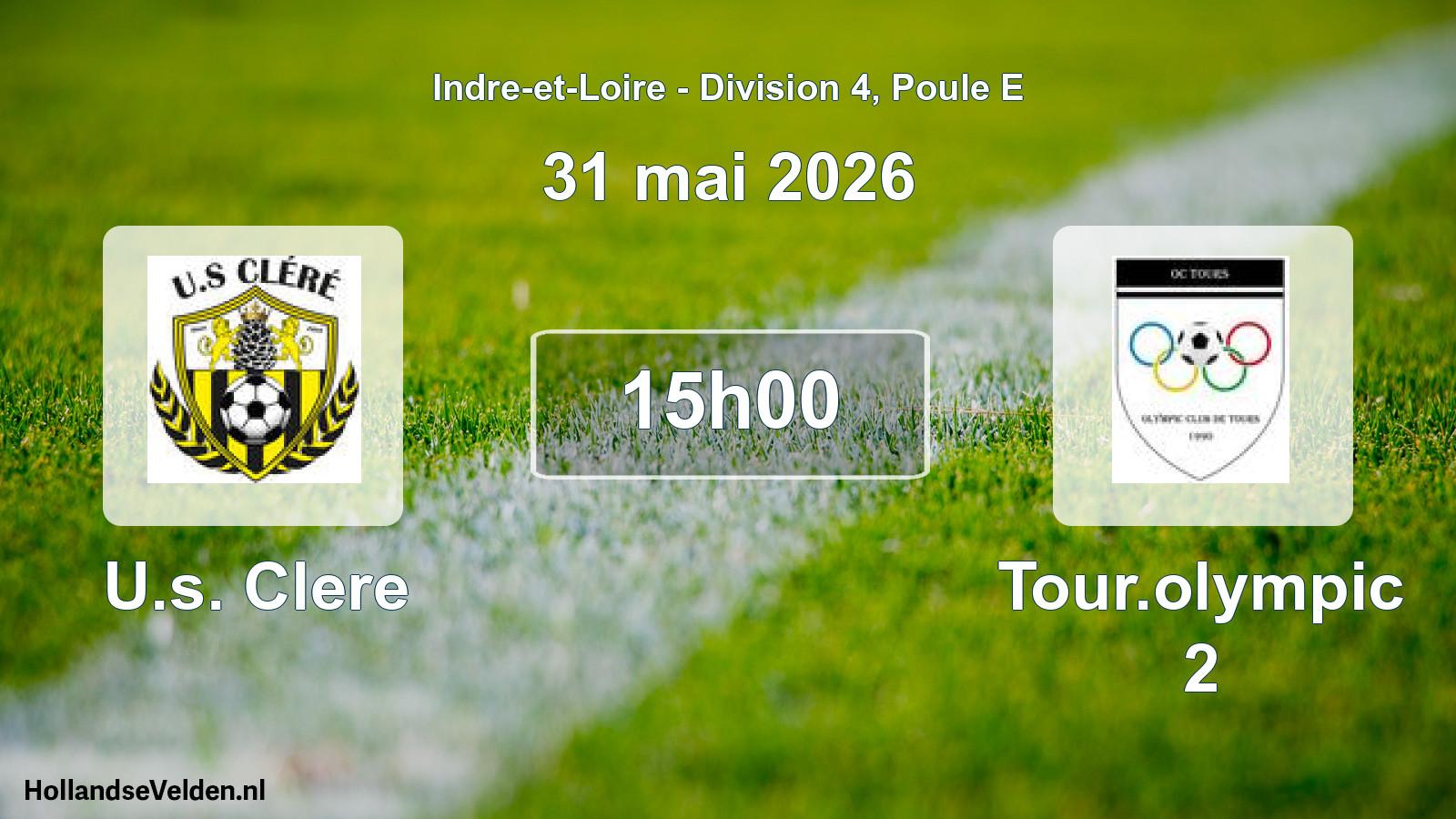 Scheduled Match: U.s. Clere - Tour.olympic 2 (31 May 2026)