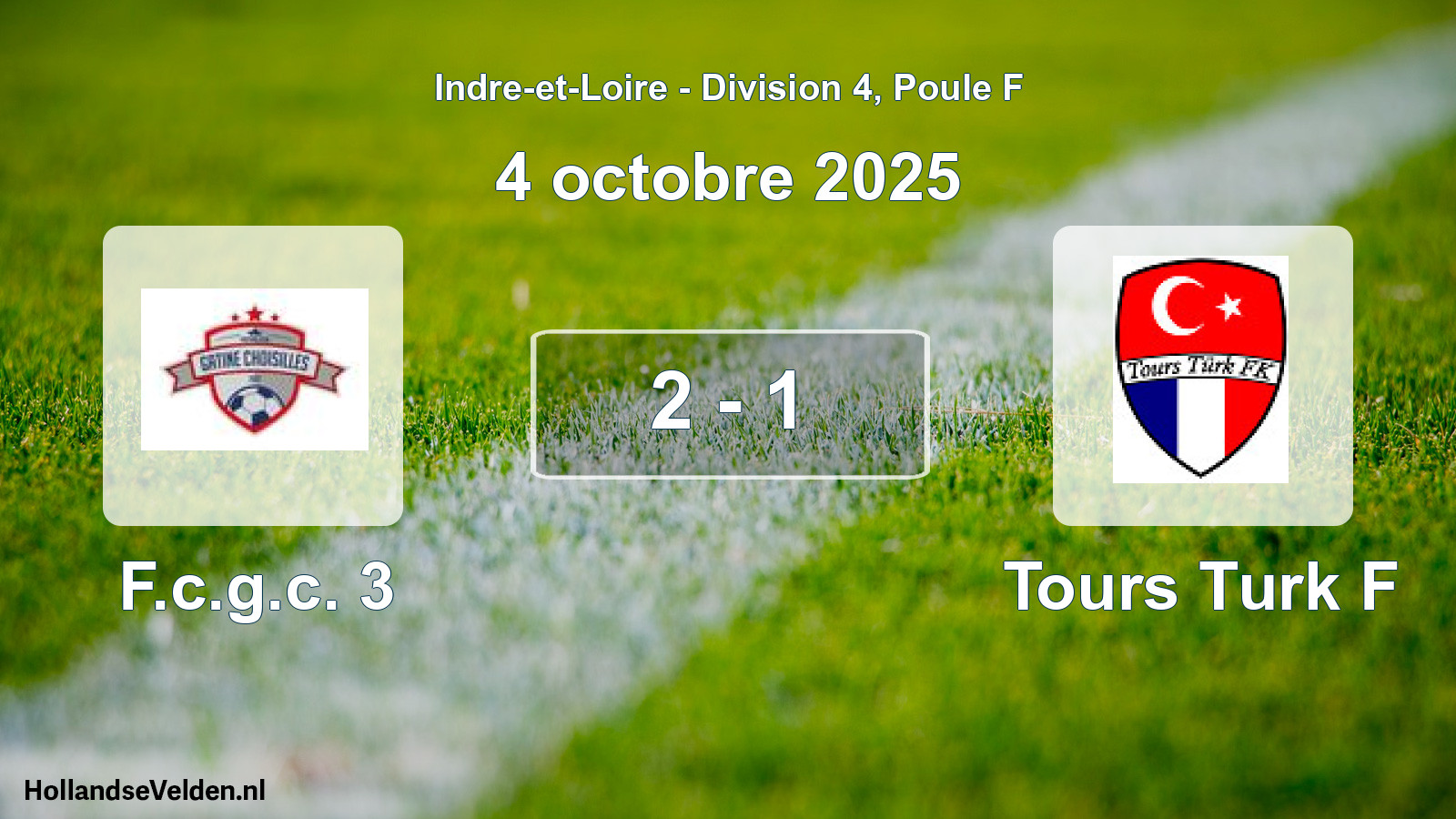 Gespeelde wedstrijd: F.c.g.c. 3 - Tours Turk F 2 - 1 (4 octobre 2025)