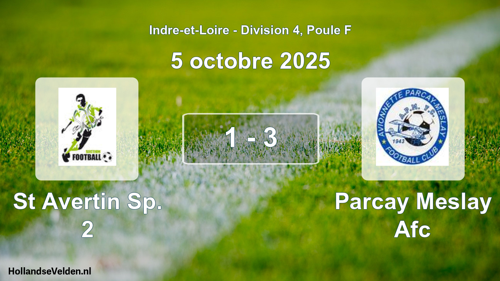 Gespeelde wedstrijd: St Avertin Sp. 2 - Parcay Meslay Afc 1 - 3 (5 oktober 2025)