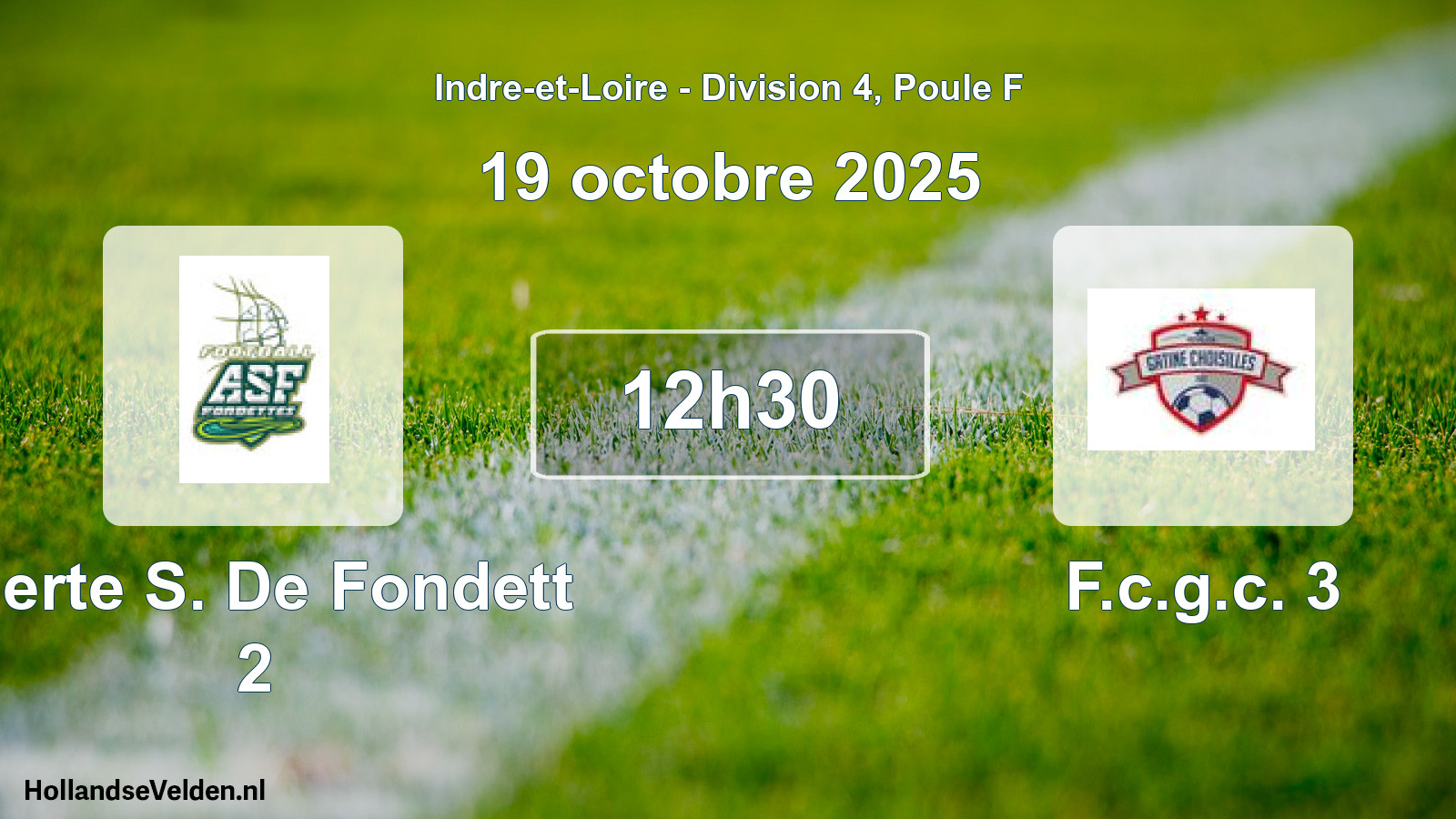 Scheduled Match: Alerte S. De Fondett 2 - F.c.g.c. 3 (19 October 2025)
