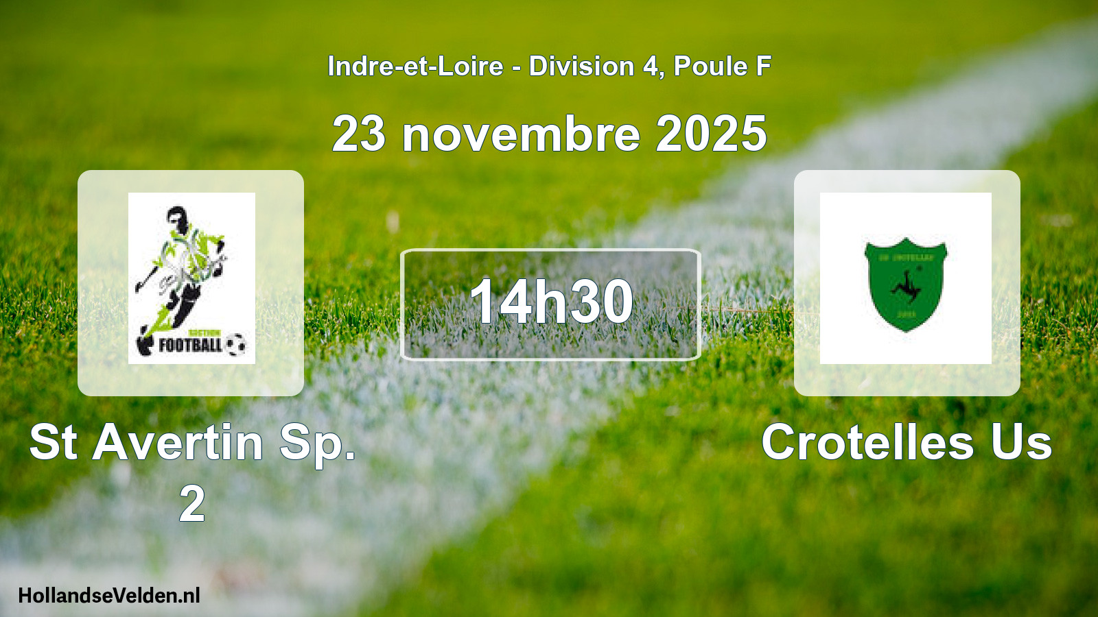Geplande wedstrijd: St Avertin Sp. 2 - Crotelles Us (23 novembre 2025)