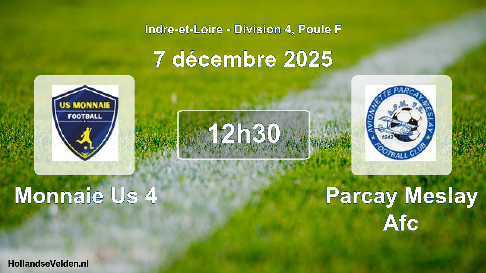 Scheduled Match: Monnaie Us 4 - Parcay Meslay Afc (7 December 2025)