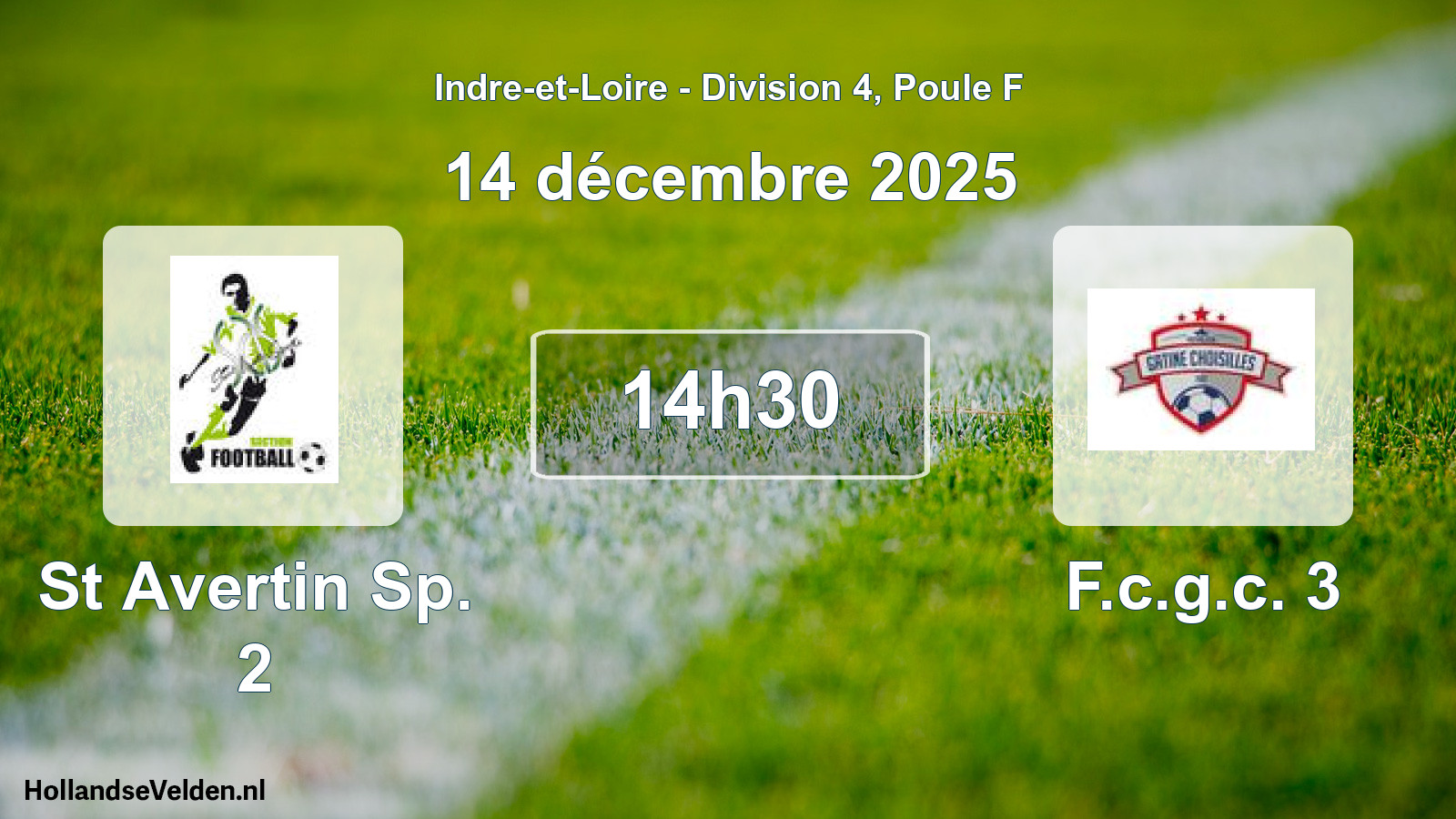 Geplande wedstrijd: St Avertin Sp. 2 - F.c.g.c. 3 (14 december 2025)