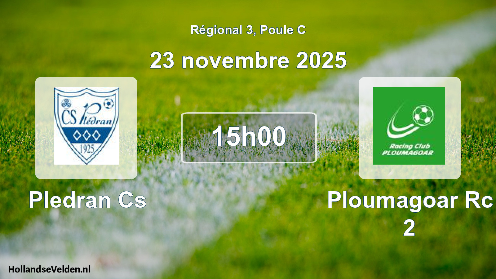 Geplande wedstrijd: Pledran Cs - Ploumagoar Rc 2 (23 novembre 2025)