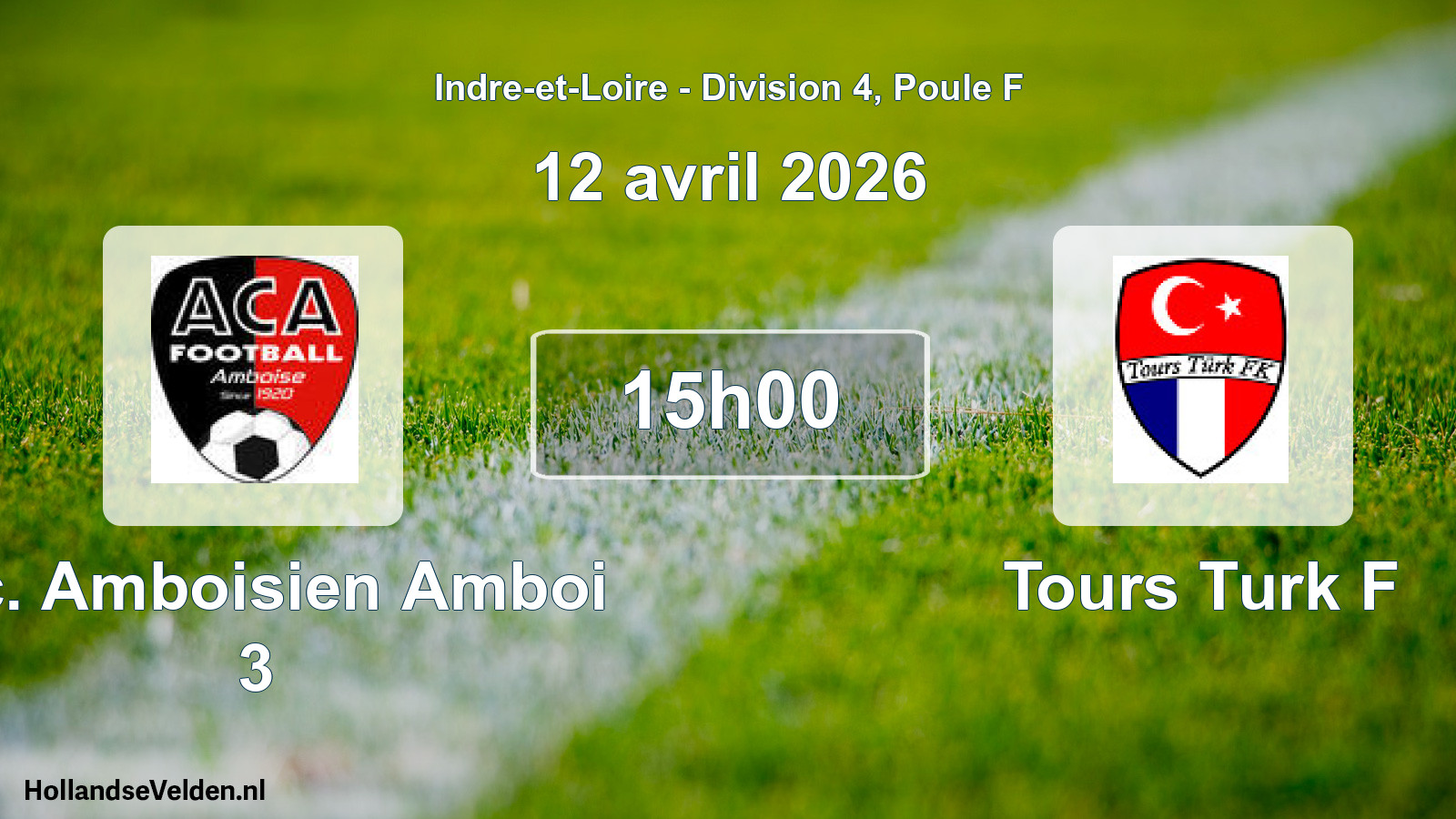 Geplande wedstrijd: A.c. Amboisien Amboi 3 - Tours Turk F (12 avril 2026)