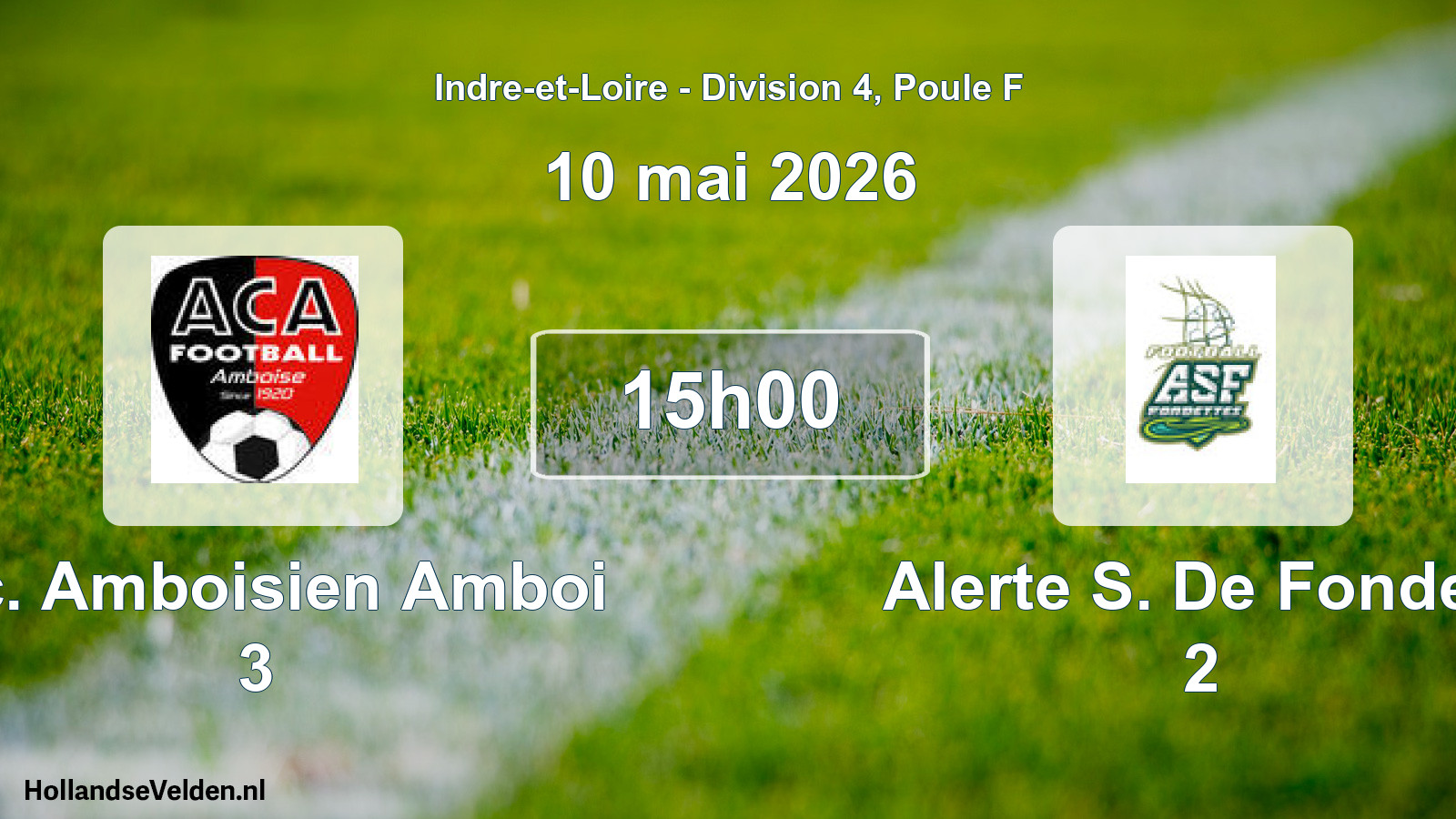 Geplande wedstrijd: A.c. Amboisien Amboi 3 - Alerte S. De Fondett 2 (10 mai 2026)