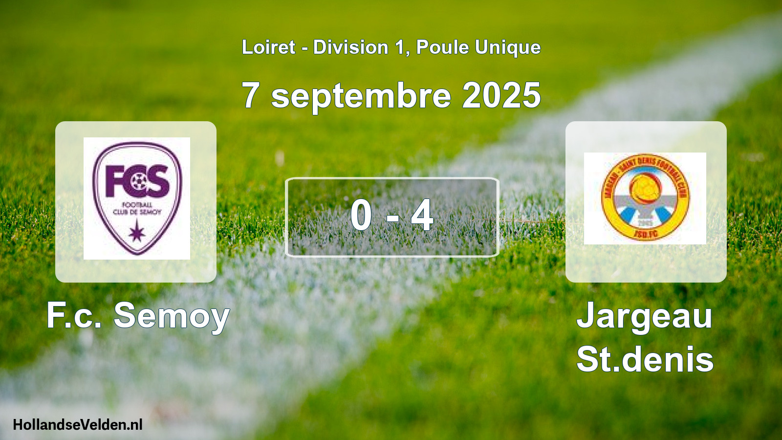 Total number of matches played: F.c. Semoy - Jargeau St.denis 0 - 4 (7 September 2025)