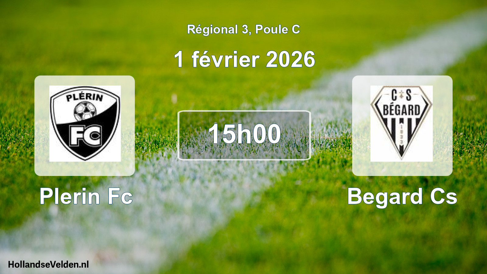 Geplande wedstrijd: Plerin Fc - Begard Cs (1 février 2026)