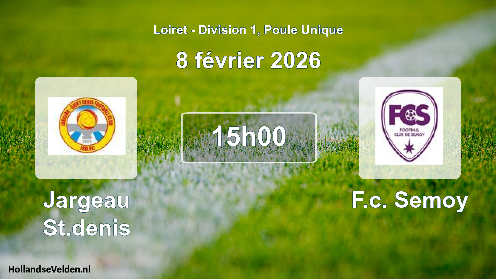 Scheduled Match: Jargeau St.denis - F.c. Semoy (8 February 2026)