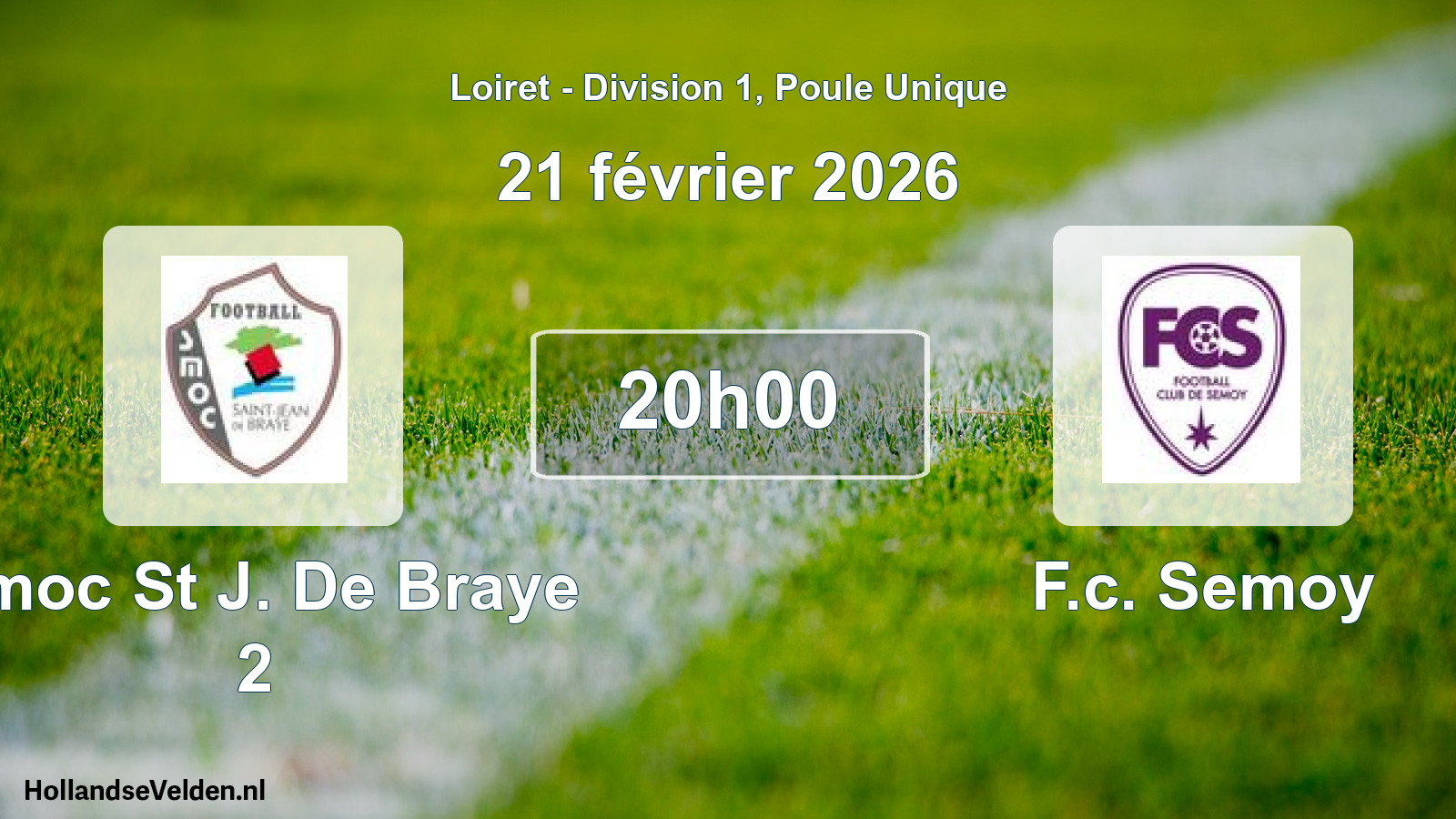 Scheduled Match: Smoc St J. De Braye 2 - F.c. Semoy (21 February 2026)