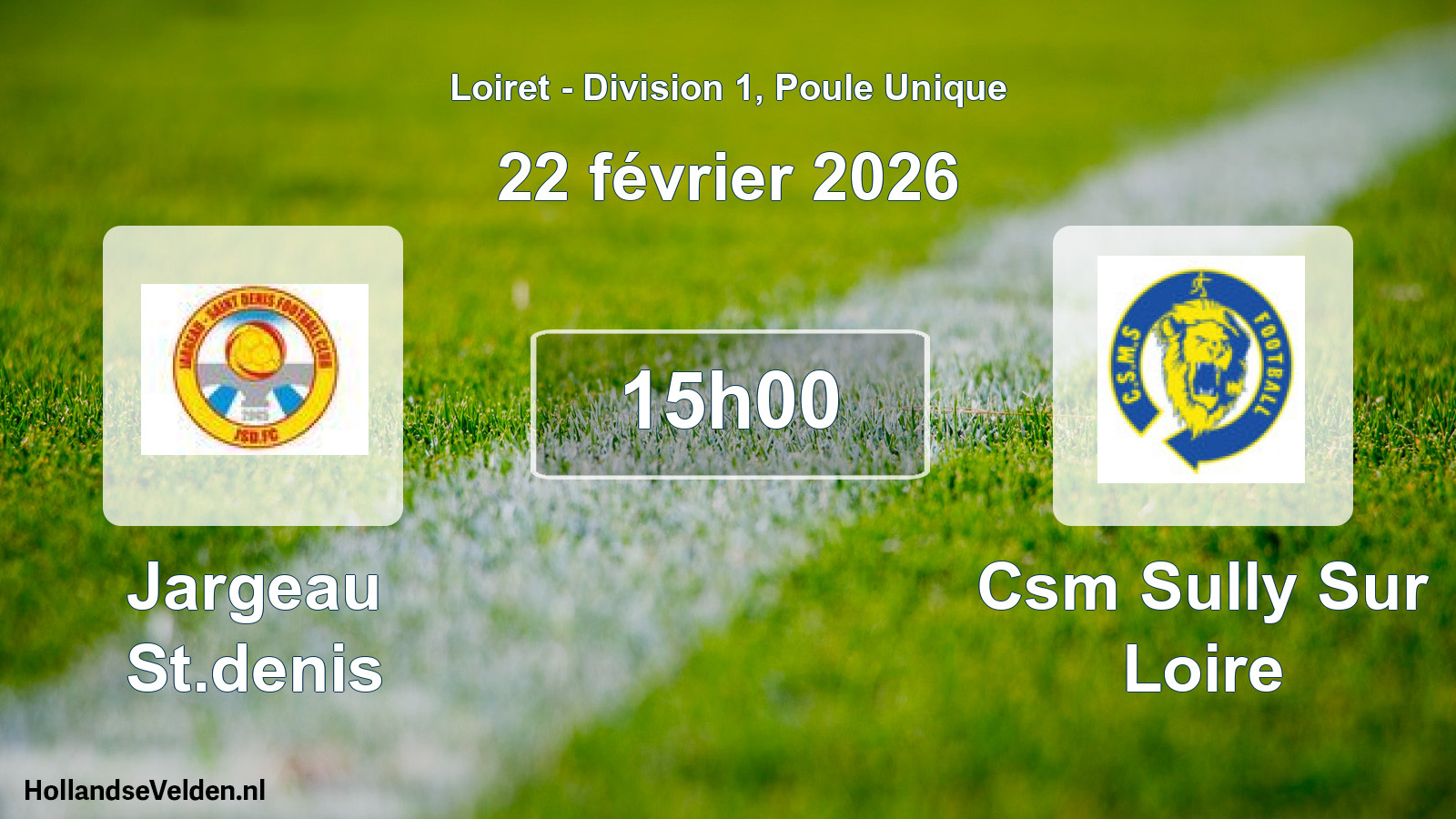 Geplande wedstrijd: Jargeau St.denis - Csm Sully Sur Loire (22 février 2026)