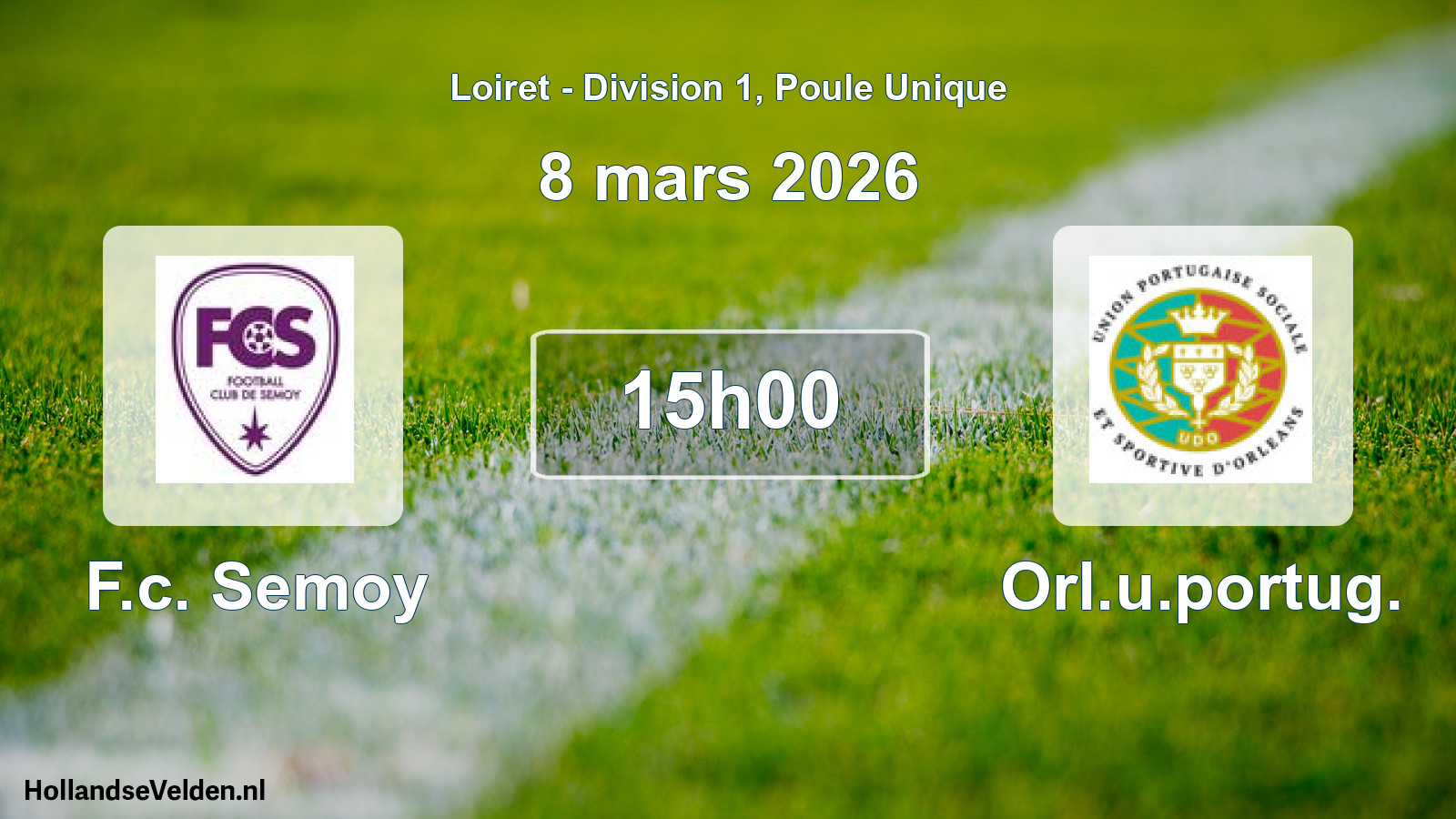 Geplande wedstrijd: F.c. Semoy - Orl.u.portug. (8 mars 2026)