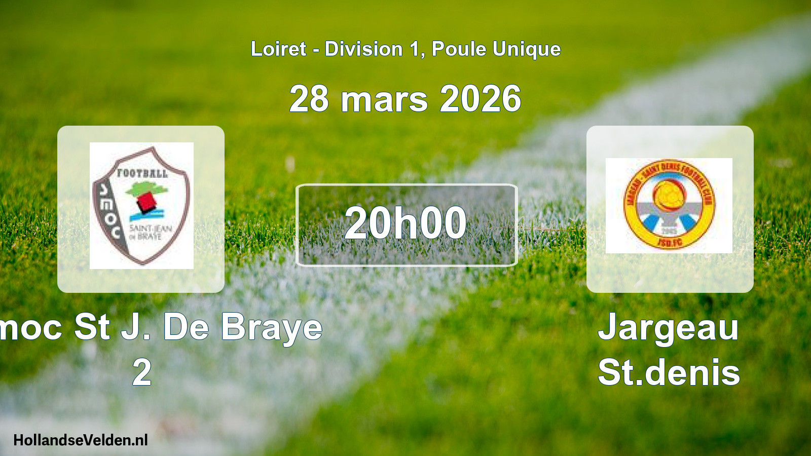 Geplande wedstrijd: Smoc St J. De Braye 2 - Jargeau St.denis (28 maart 2026)